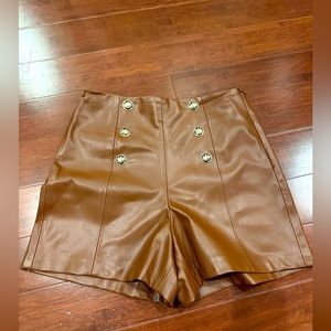 Zara pleather shorts sz M